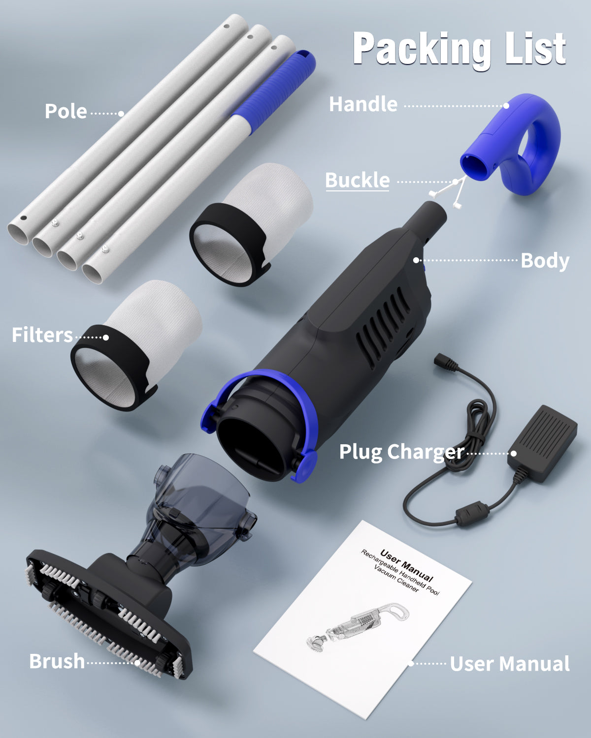 WUWO Little Shark Pool Vacuum