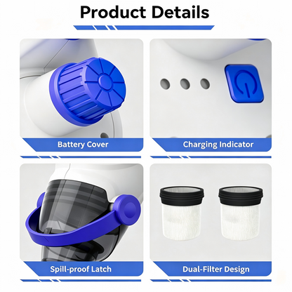 Pool cleaner internal structure &amp; spare parts detail close-up