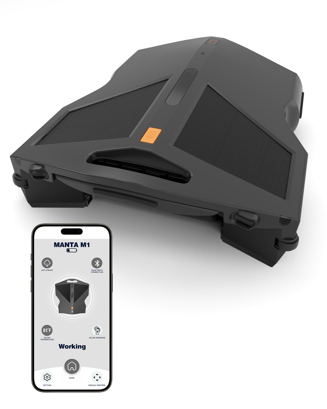 World’s First Smart Path Pool Surface Cleaner, Automatic Solar Pool Skimmer with Smart Path Planning, Solar+AC Charging, App Control for Effortless, Hands-Free Pool Cleaning