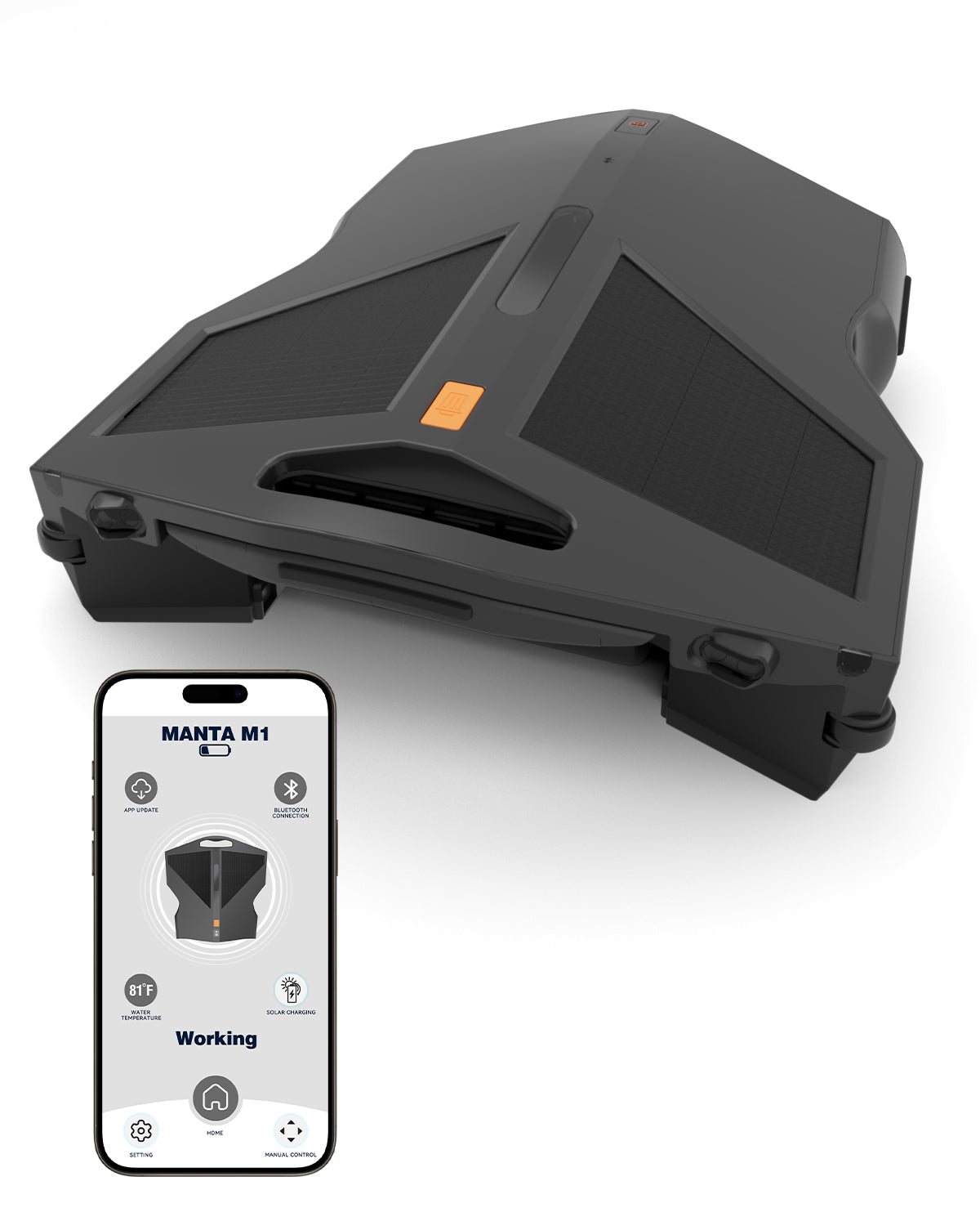 World’s First Smart Path Pool Surface Cleaner, Automatic Solar Pool Skimmer with Smart Path Planning, Solar+AC Charging, App Control for Effortless, Hands-Free Pool Cleaning