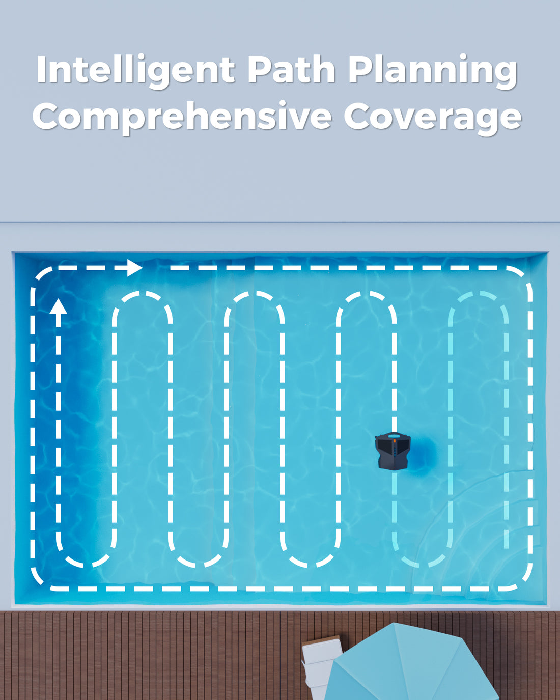 World’s First Smart Path Pool Surface Cleaner, Automatic Solar Pool Skimmer with Smart Path Planning, Solar+AC Charging, App Control for Effortless, Hands-Free Pool Cleaning