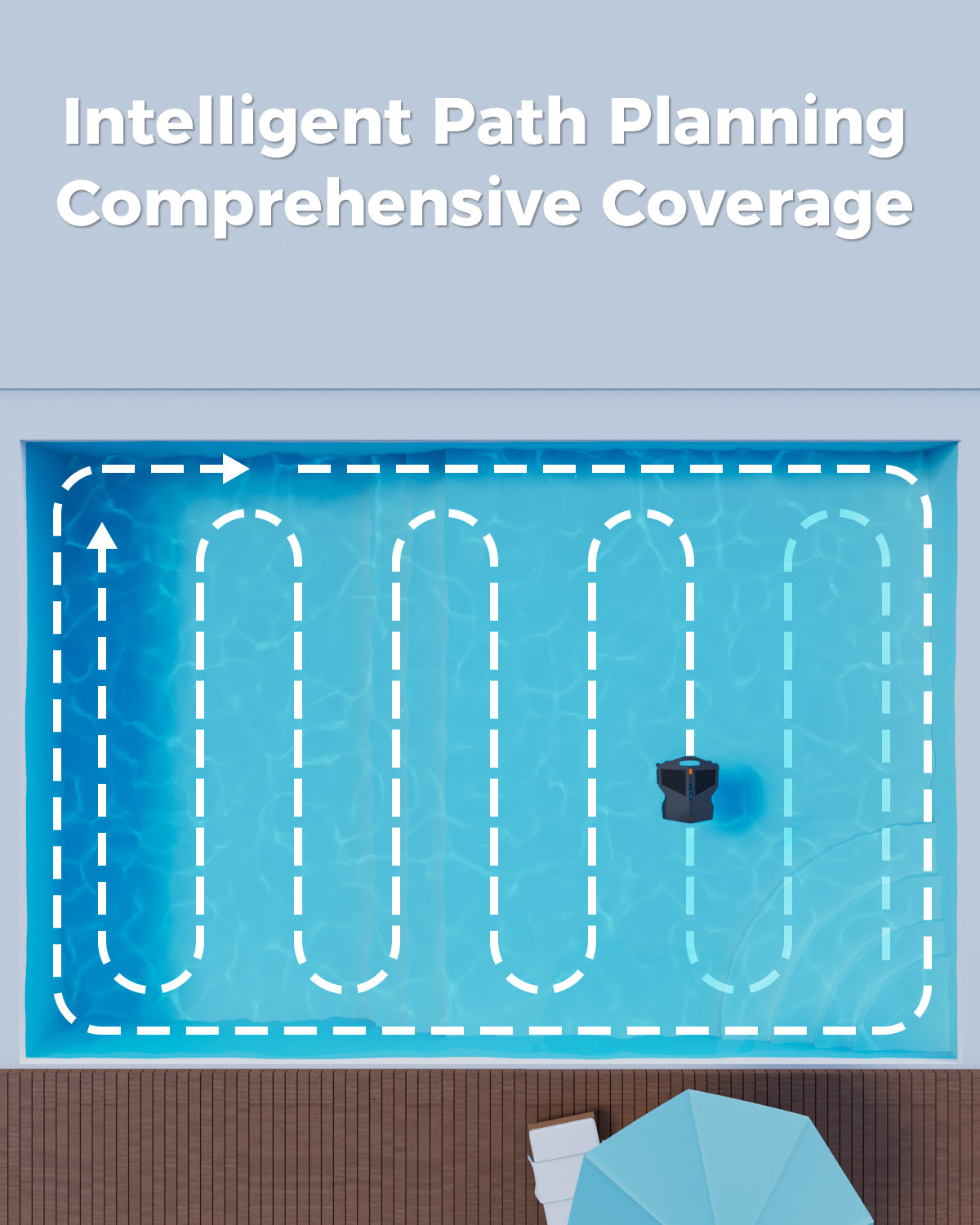 World’s First Smart Path Pool Surface Cleaner, Automatic Solar Pool Skimmer with Smart Path Planning, Solar+AC Charging, App Control for Effortless, Hands-Free Pool Cleaning