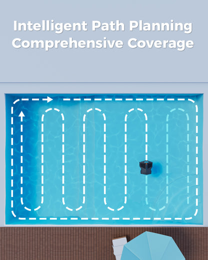 World’s First Smart Path Pool Surface Cleaner, Automatic Solar Pool Skimmer with Smart Path Planning, Solar+AC Charging, App Control for Effortless, Hands-Free Pool Cleaning