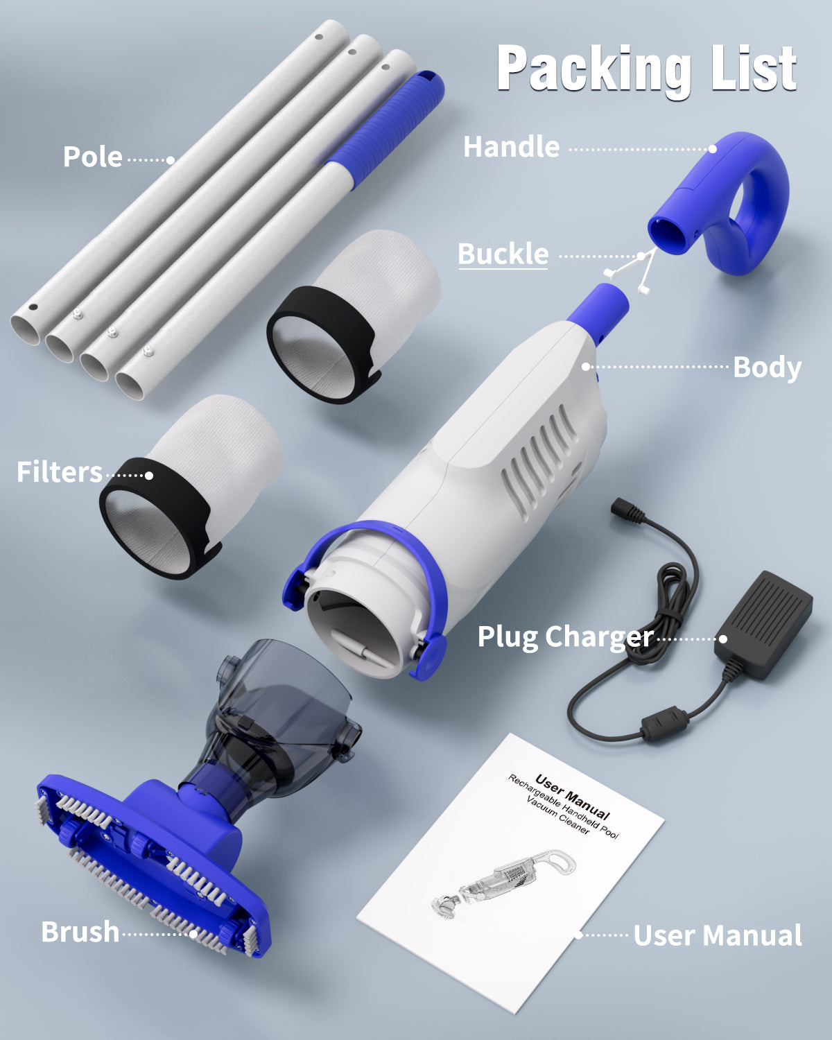 WUWO Little Shark Pool Vacuum